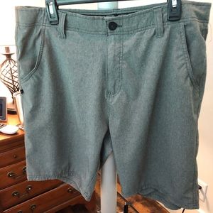 Gray tech fabric shorts
